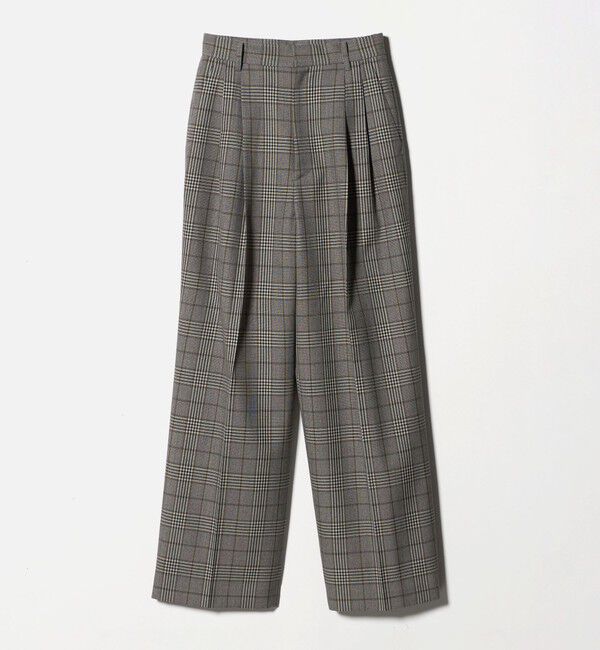 STEVEN ALAN「＜Steven Alan＞メランジ タック ワイド パンツ」|スラックス|