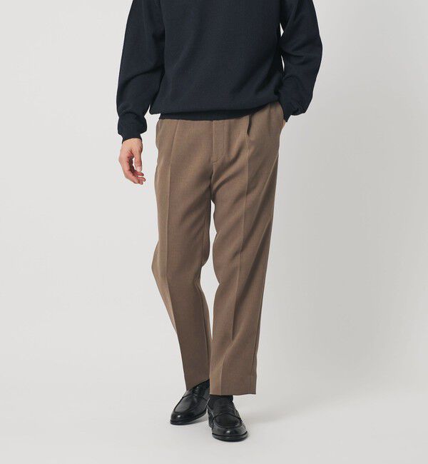 BEAUTY&YOUTH UNITED ARROWS「ソフト ダブルクロス イージー スラックス NO.5」|チノ|BEIGE