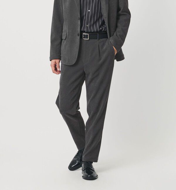 BEAUTY&YOUTH UNITED ARROWS「ブラッシュド ツイル ワンプリーツ テーパード イージーパンツ NO.5 セットアップ対応可能」|チノ|