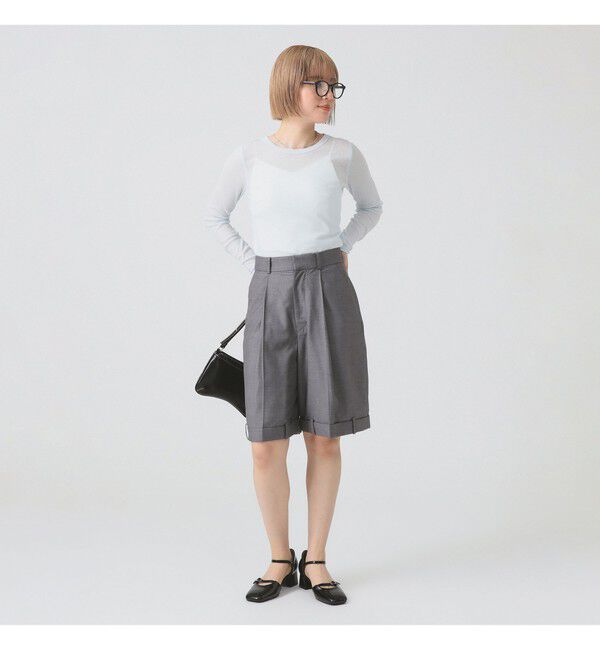 Ray BEAMS 「テレコ リブ クルーネック トップス」|Tシャツ・カットソー|