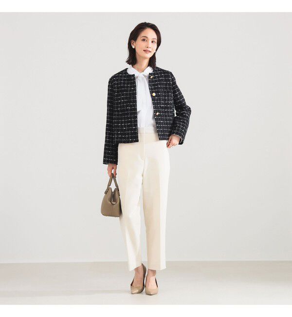 Demi-Luxe BEAMS 「ツイード ノーカラー ジャケット＊」|ダッフルコート|