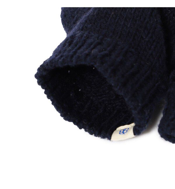 BEAMSBOY「手編み フラワー刺繍 ミトン」|手袋|