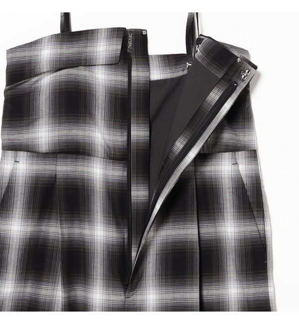 Ray BEAMS 「チェック キャミソール サロペット」|オールインワン|