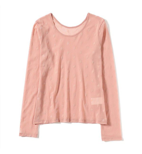 Ray BEAMS 「フロッキー プリント シアー ラウンドネック トップス」|Tシャツ・カットソー|