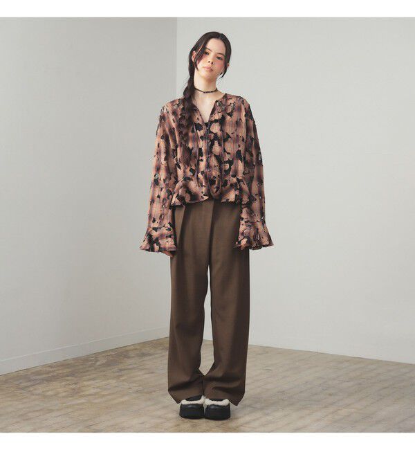 Ray BEAMS 「チェック レース ダメージ シャツ」|シャツ・ブラウス|