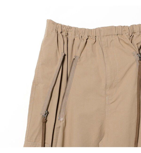 BEAMSBOY「maturely / コットン シルク ジッパー カーゴパンツ」|チノ|