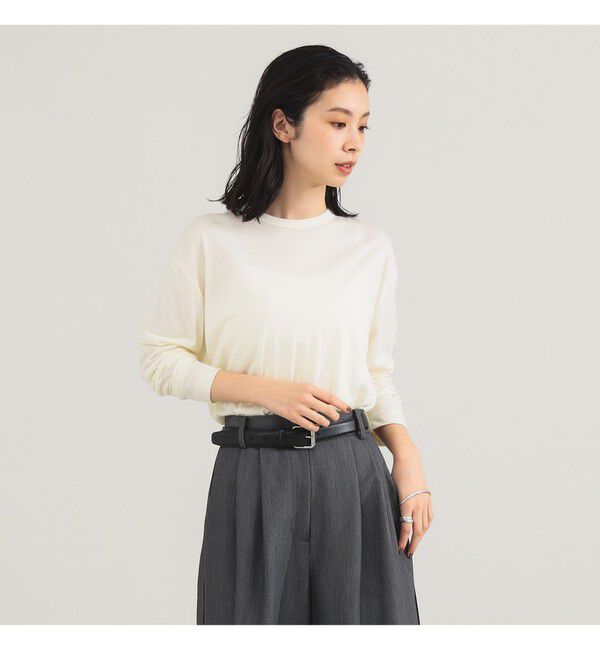 Demi-Luxe BEAMS 「【別注】SLOANE / ウール クルーネック ロングスリーブ」|Tシャツ・カットソー|