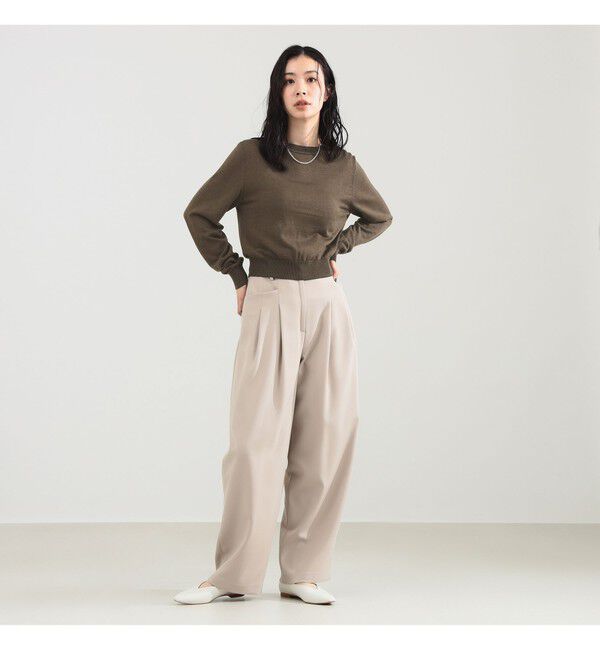 Demi-Luxe BEAMS 「TAN / テンセルウール ロングスリーブ Tシャツ」|ニット・セーター|