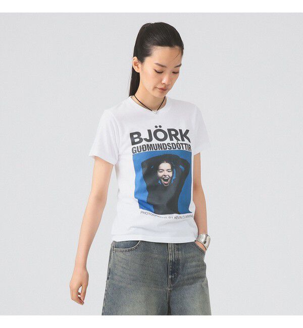 Ray BEAMS 「【別注】Kevin Cummins / 「Bjork」Photo T③」|Tシャツ・カットソー|