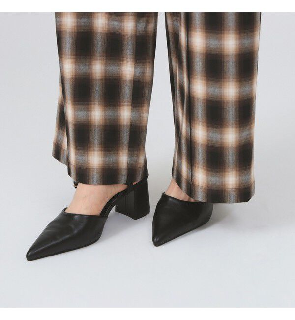 Ray BEAMS 「オンブレチェック ワイド パンツ」|チノ|