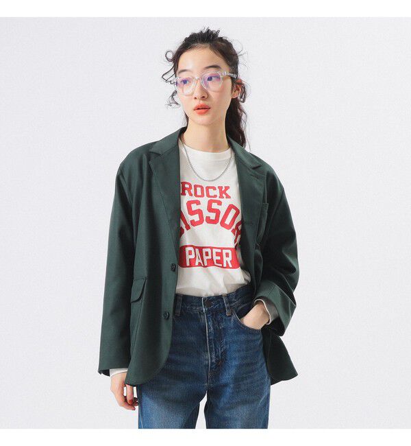 BEAMSBOY「ポリエステル ツイル スリーボタン ジャケット」|テーラードジャケット|