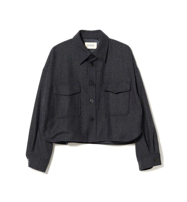 BEAMSBOY「ショート ヘリンボーン CPO ジャケット」|ブルゾン・スタジャン|