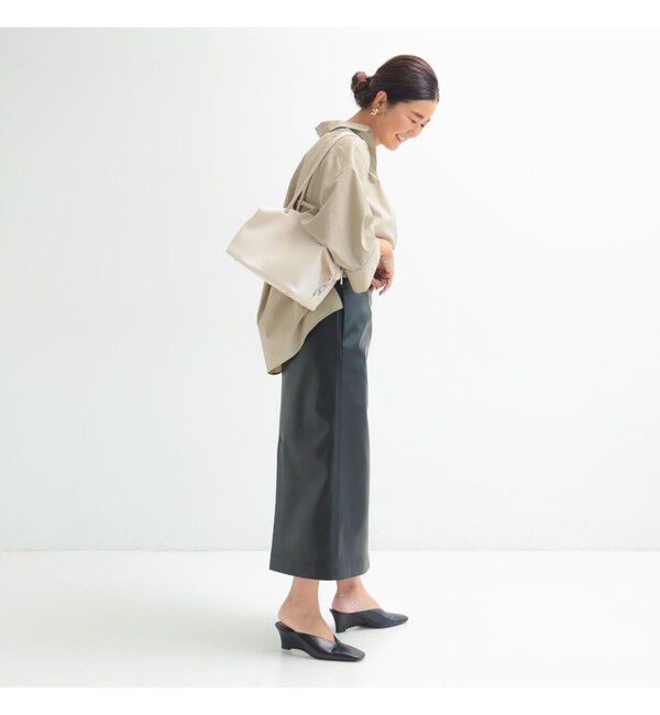 Demi-Luxe BEAMS 「フェイクレザー セミタイトスカート」|スカート|