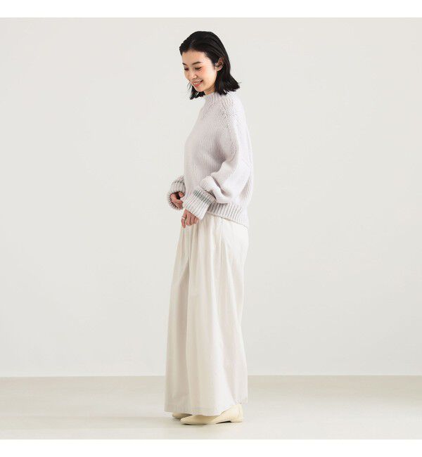 Demi-Luxe BEAMS 「AK+1 / コットン ワイドパンツ」|チノ|