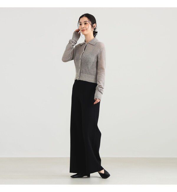 Demi-Luxe BEAMS 「AK+1 / ポロカラーショート カーディガン」|ニット・セーター|