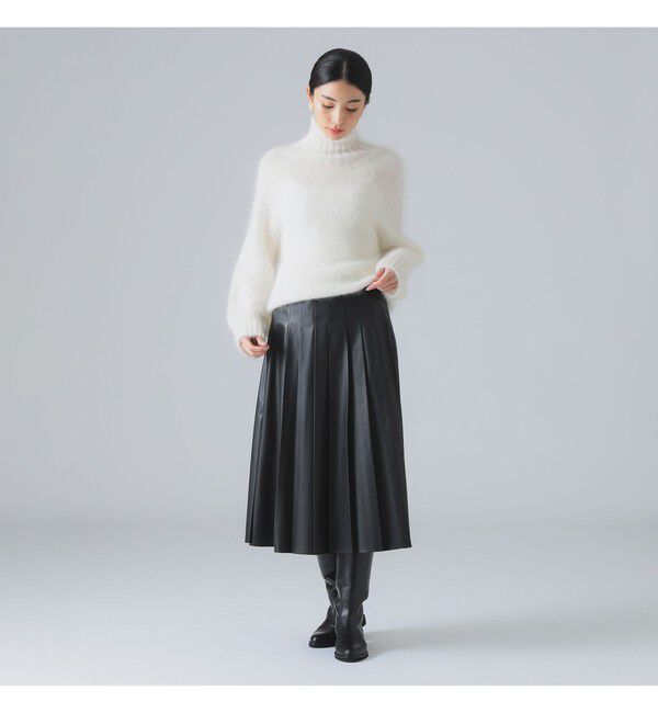 Demi-Luxe BEAMS 「フェイクレザー プリーツスカート」|スカート|
