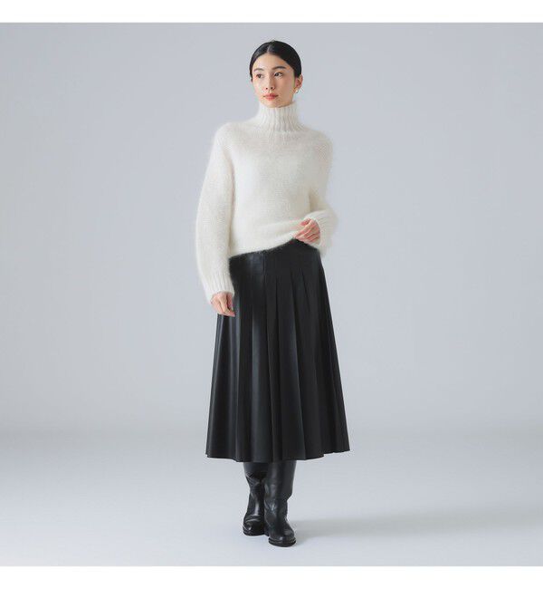 Demi-Luxe BEAMS 「フェイクレザー プリーツスカート」|スカート|