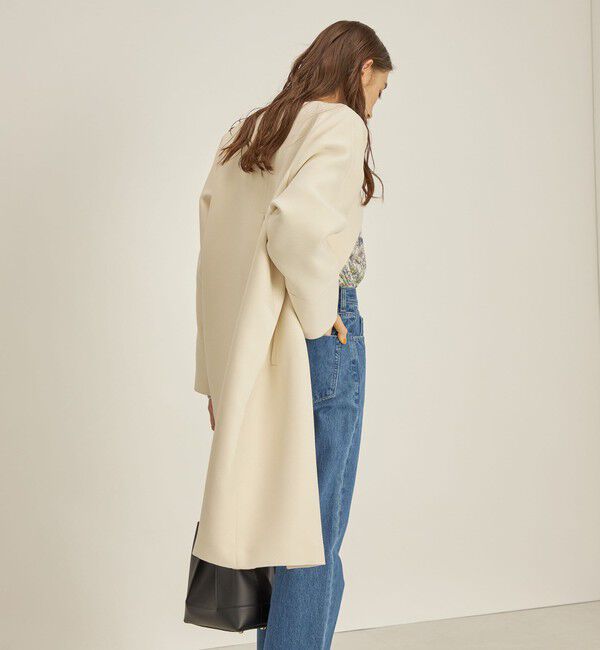 SHIPS for women「トリプルクロス ノーカラー コート◇」|ノーカラーコート|