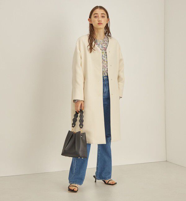 SHIPS for women「トリプルクロス ノーカラー コート◇」|ノーカラーコート|