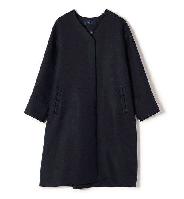 SHIPS for women「トリプルクロス ノーカラー コート◇」|ノーカラーコート|