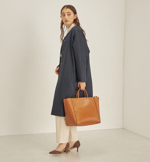 SHIPS for women「トリプルクロス ノーカラー コート◇」|ノーカラーコート|