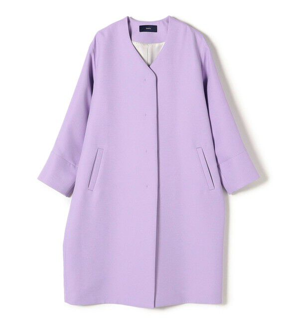 SHIPS for women「トリプルクロス ノーカラー コート◇」|ノーカラーコート|