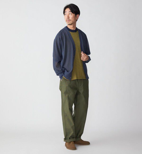 SHIPS「SHIPS: コットン/リネン サマーニット シアー Vカーディガン」|カーディガン|