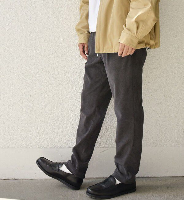 SHIPS any「SHIPS any: ストレッチ コーデュロイ テーパード イージー パンツ 24FW◇」|チノ|ダークグレー