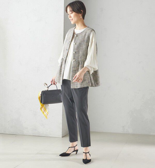 SHIPS for women「〈セレモニー対応可〉スラブ ツイード ジレ（セットアップ対応）」|ベスト・ジレ|