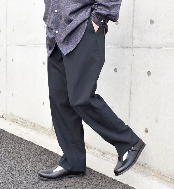 SHIPS any「SHIPS any: 〈洗濯機可能〉ウールライク ノープリーツ ワイド ストレート パンツ◇」|スラックス|