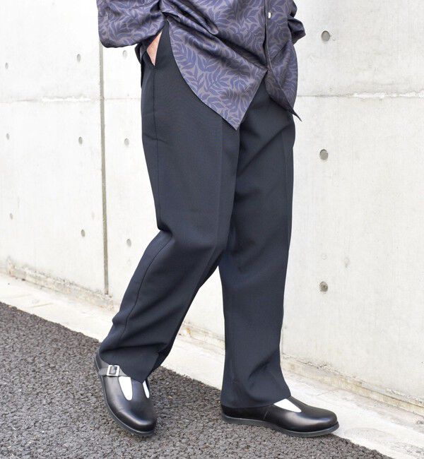 SHIPS any「SHIPS any: 〈洗濯機可能〉ウールライク ノープリーツ ワイド ストレート パンツ◇」|スラックス|