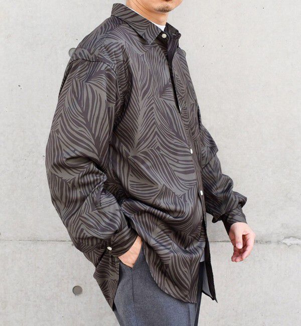 SHIPS any「SHIPS any: ダーク ボタニカル プリント バルーンスリーブ ルーズ シャツ◇」|シャツ・ブラウス|