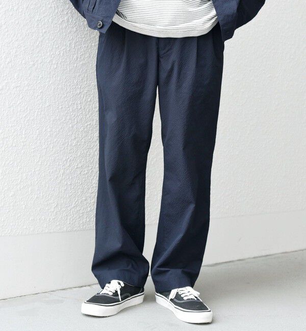 SHIPS any「SHIPS any: 〈撥水・軽量〉SOLOTEX(R) シアサッカー セミワイド イージーパンツ◆」|チノ|