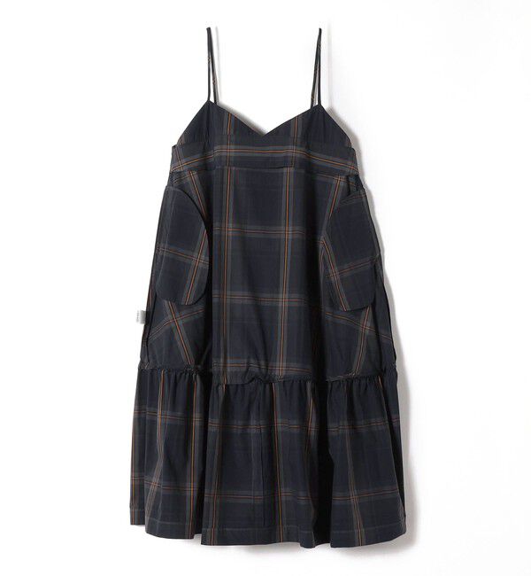 SHIPS for women「【SHIPS別注】Nell:〈手洗い可能〉コットン ビッグ チェック キャミ ワンピース」|ワンピース|
