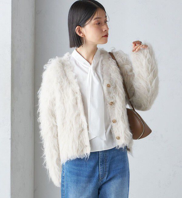 SHIPS for women「〈手洗い可能〉シャギー ファー カーディガン」|カーディガン|