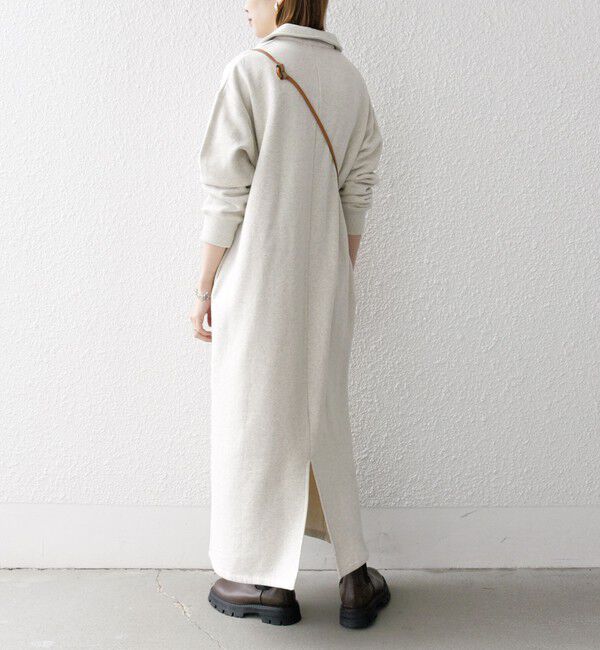 SHIPS any「SHIPS any:〈洗濯機可能〉USA コットン 裏起毛 ハーフジップ ワンピース」|ワンピース|