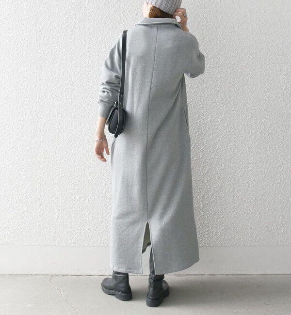 SHIPS any「SHIPS any:〈洗濯機可能〉USA コットン 裏起毛 ハーフジップ ワンピース」|ワンピース|