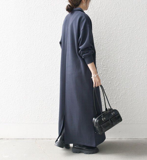 SHIPS any「SHIPS any:〈洗濯機可能〉USA コットン 裏起毛 ハーフジップ ワンピース」|ワンピース|