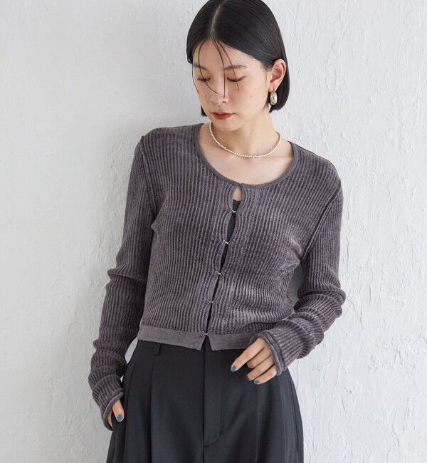 SHIPS for women「Wai＋:〈手洗い可能〉1/18ホック付 カーディガン」|カーディガン|