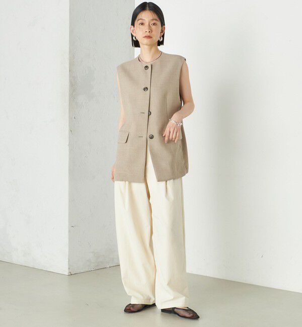 SHIPS for women「Wai＋:〈手洗い可能〉2タック スラックス」|スラックス|