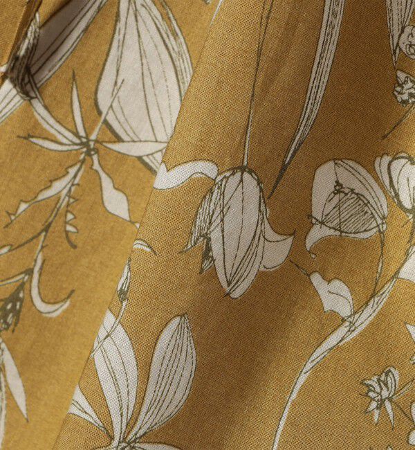 SHIPS for women「〈手洗い可能〉綿 ローン ボタニカル プリント フレンチ スリーブ ブラウス」|シャツ・ブラウス|