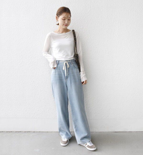 SHIPS for women「シアー フライス ロング スリーブ カットソー」|Tシャツ・カットソー|