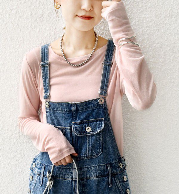 SHIPS for women「シアー フライス ロング スリーブ カットソー」|Tシャツ・カットソー|