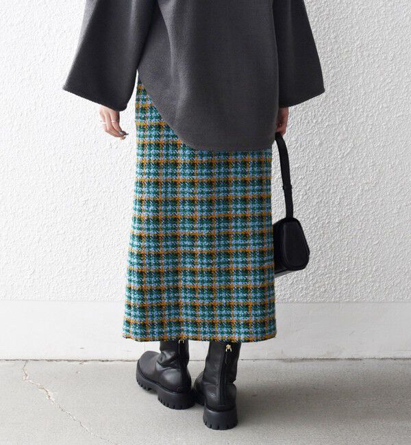 SHIPS any「SHIPS any: ブロック ツイード タイト スカート」|スカート|