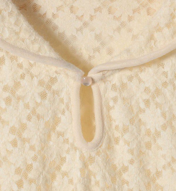 SHIPS any「SHIPS any:〈手洗い可能〉起毛 レース パイピング プルオーバー」|Tシャツ・カットソー|