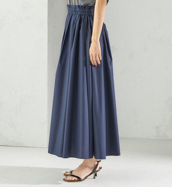 SHIPS for women「〈手洗い可能〉タイプライター チンツ タック ギャザー スカート」|スカート|