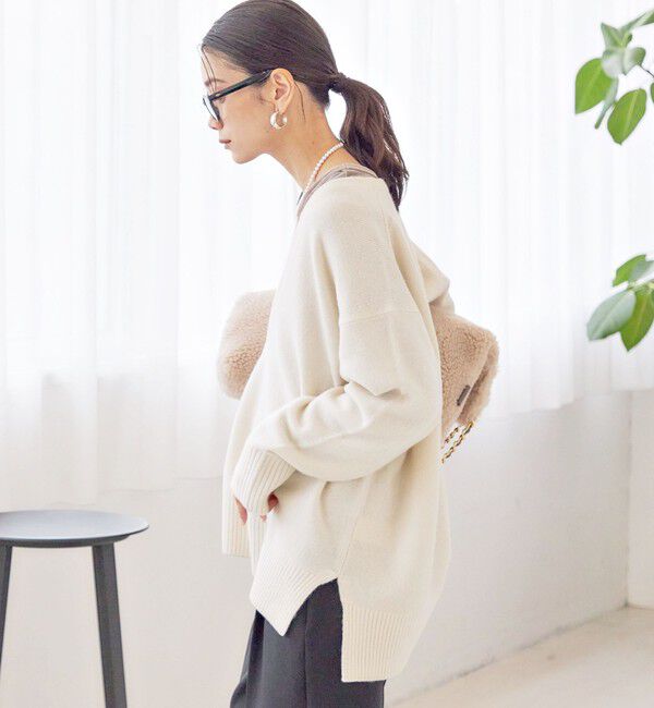 SHIPS for women「〈手洗い可能〉ウール カシミヤ Vネック プルオーバー」|ニット・セーター|