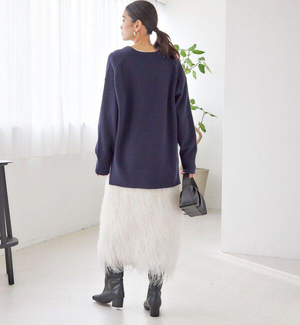 SHIPS for women「〈手洗い可能〉ウール カシミヤ Vネック プルオーバー」|ニット・セーター|