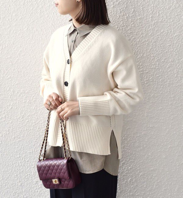 SHIPS Colors 「SHIPS Colors:〈手洗い可能〉フラッフィー Vネック カーディガン◇」|カーディガン|