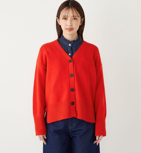SHIPS Colors 「SHIPS Colors:〈手洗い可能〉フラッフィー Vネック カーディガン◇」|カーディガン|